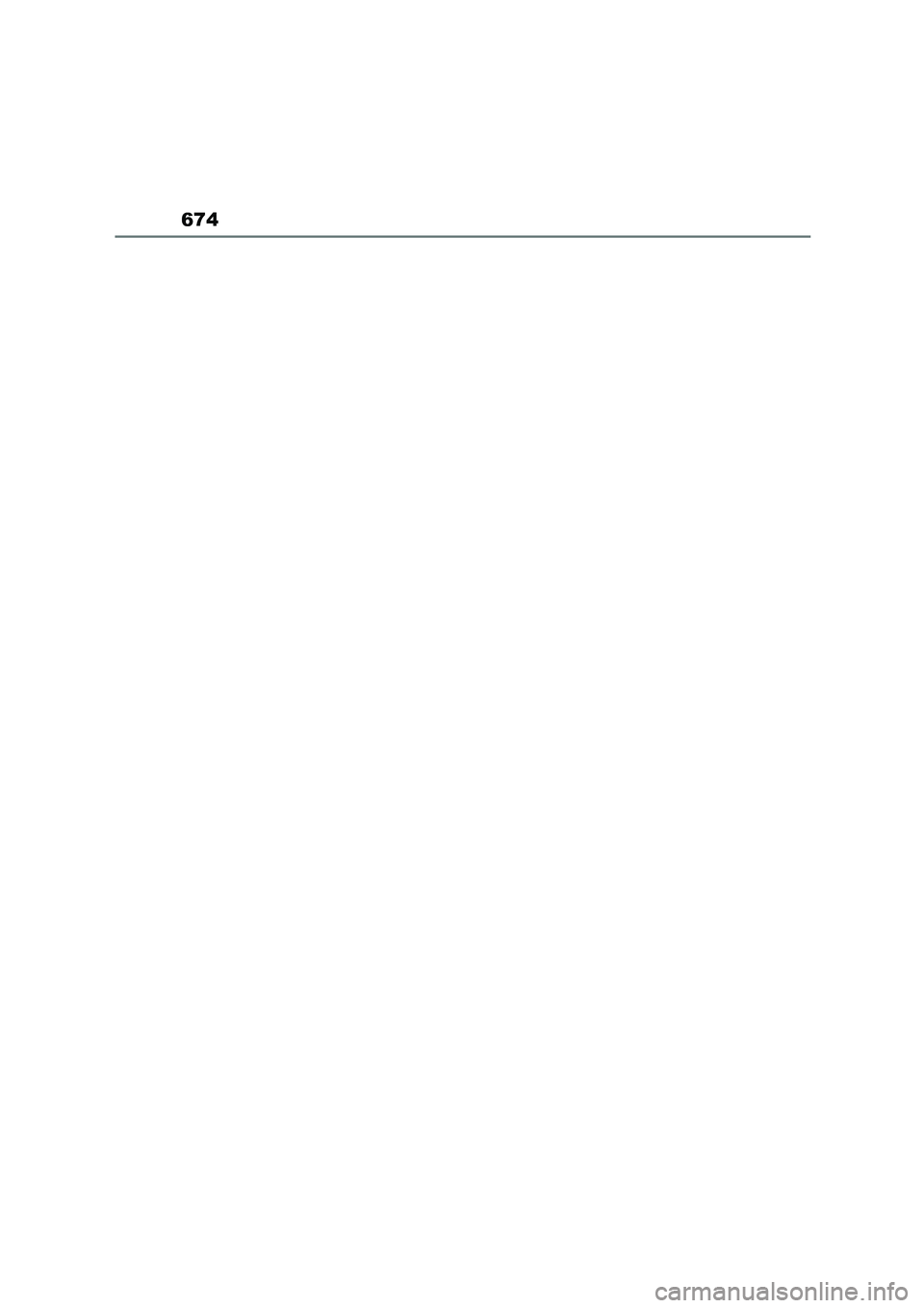 TOYOTA COROLLA 2022  Owners Manual (in English) 674 