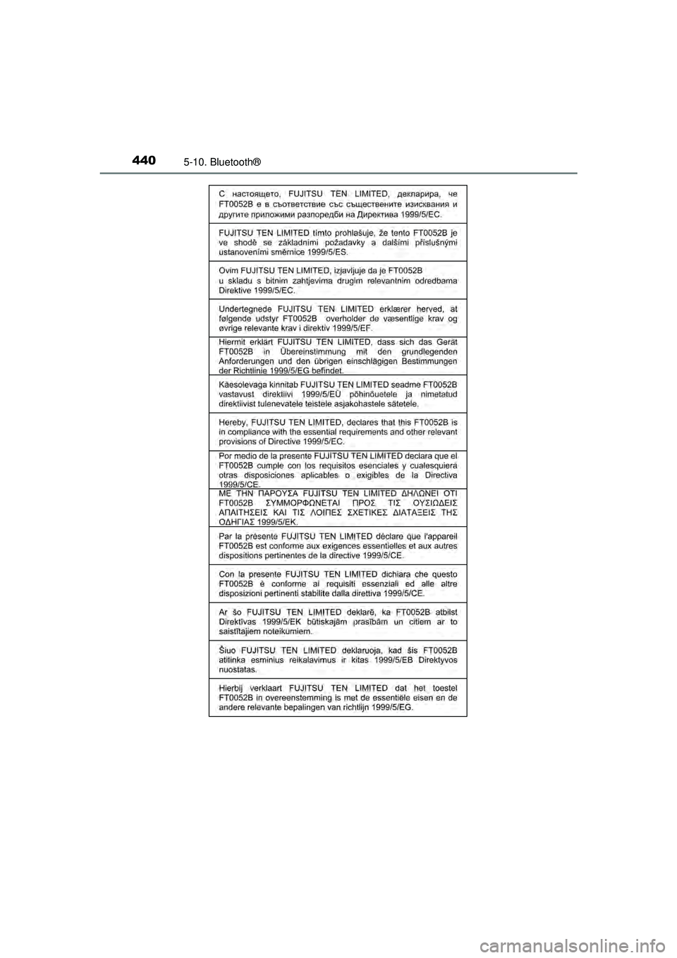 TOYOTA HILUX 2016  Instructieboekje (in Dutch) 4405-10. Bluetooth®
HILUX_OM_OM0K269E_(EE)
HILUX_OM_OM0K269E_(EE).book  Page 440  Monday, March 7, 2016  2:16 PM 