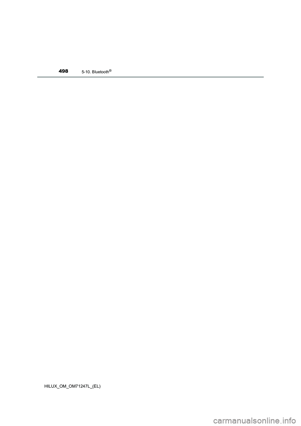 TOYOTA HILUX 2017  Manuale duso (in Italian) 4985-10. Bluetooth®
HILUX_OM_OM71247L_(EL) 