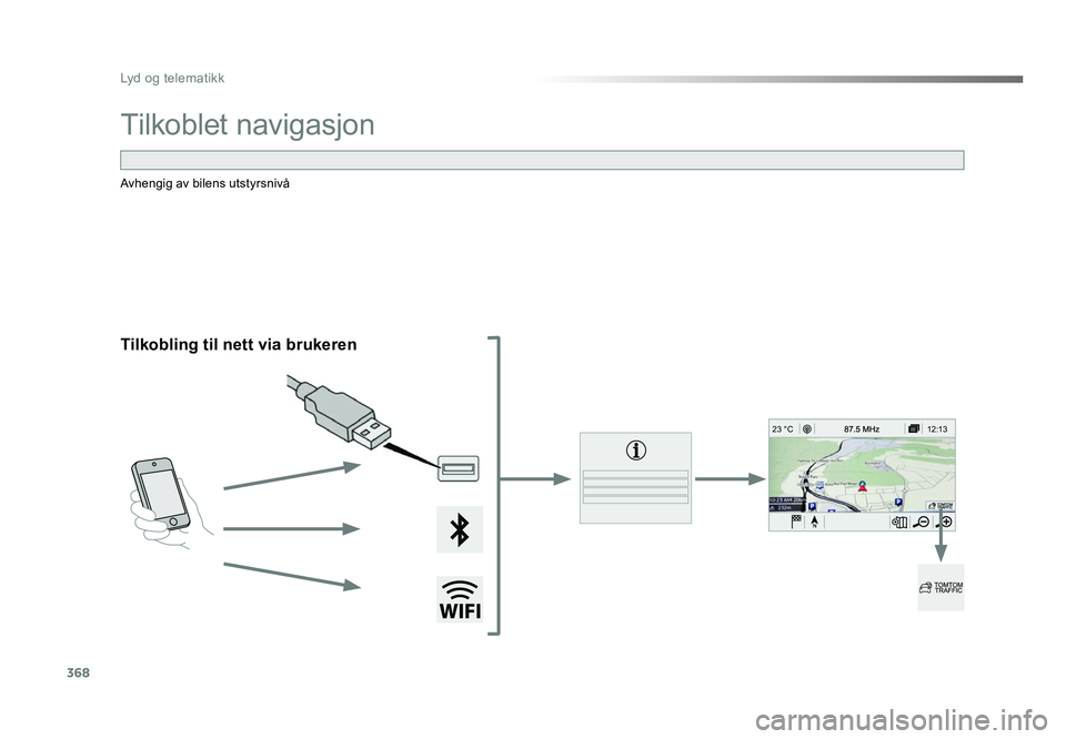 TOYOTA PROACE 2019  Instruksjoner for bruk (in Norwegian) 368
12:13
23 °C
Proace_no_Chap10b_NAC-1_ed01-2016
Tilkoblet navigasjon
Tilkobling til nett via brukeren
Avhengig av bilens utstyrsnivå
Proace_no_Chap10b_NAC-1_ed01-2016.indd   36830/06/2016   17:05 