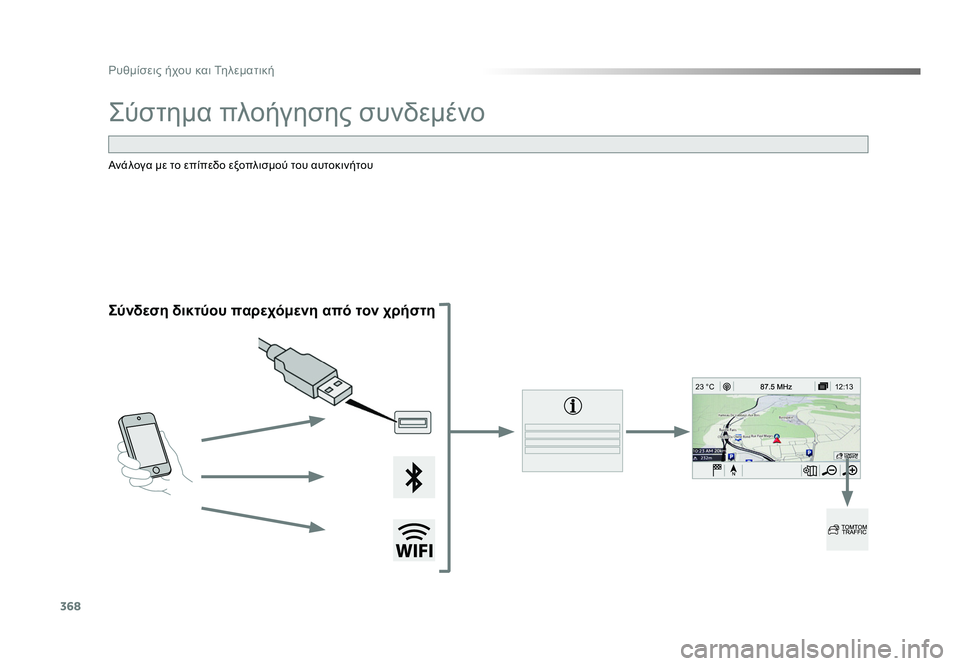 TOYOTA PROACE 2019  ΟΔΗΓΌΣ ΧΡΉΣΗΣ (in Greek) 368
12:13
23 °C
Ρυθμίσεις ήχου και Τηλεματική
Proace_el_Chap10b_NAC-1_ed01-2016
Σύστημα πλοήγησης συνδεμένο
Σύνδεση δικτύου παρεχ