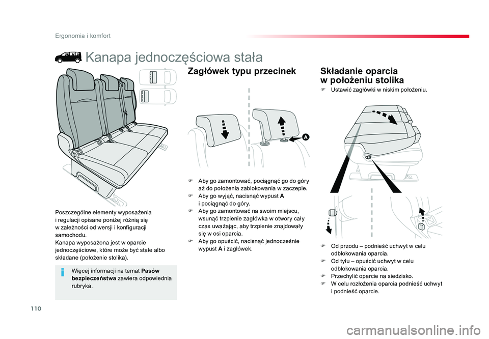 TOYOTA PROACE 2019 Instrukcja obsługi (in Polish) 110
Ergonomia i komfort
Jumpy _pl_Chap03_ergonomie-et-confort_ed01-2016
Kanapa jednoczęściowa stała
F Aby go zamontować, pociągnąć go do góry aż do położenia zablokowania w zaczepie.
F Ab TOYOTA PROACE 2019 Instrukcja obsługi (in Polish) 110
Ergonomia i komfort
Jumpy _pl_Chap03_ergonomie-et-confort_ed01-2016
Kanapa jednoczęściowa stała
F Aby go zamontować, pociągnąć go do góry aż do położenia zablokowania w zaczepie.
F Ab