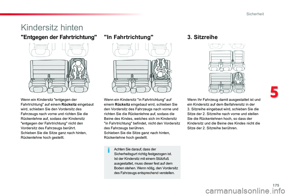 TOYOTA PROACE 2020 Betriebsanleitungen (in German) 175
Proace_de_Chap05_securite_ed2019_V02
Kindersitz hinten
"Entgegen der Fahrtrichtung"
Wenn ein Kindersitz "entgegen der Fahrtrichtung" auf einem Rücksitz eingebaut wird, schieben Si TOYOTA PROACE 2020 Betriebsanleitungen (in German) 175
Proace_de_Chap05_securite_ed2019_V02
Kindersitz hinten
"Entgegen der Fahrtrichtung"
Wenn ein Kindersitz "entgegen der Fahrtrichtung" auf einem Rücksitz eingebaut wird, schieben Si