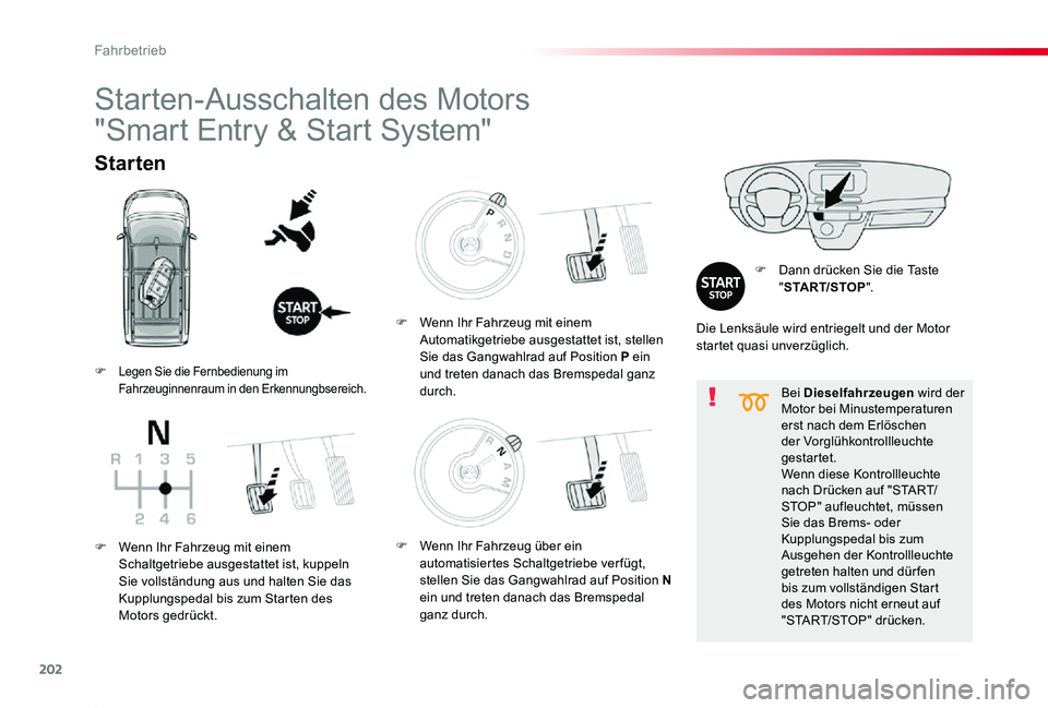 TOYOTA PROACE 2020 Betriebsanleitungen (in German) 202
Proace_de_Chap06_conduite_ed2019_V02
Bei Dieselfahrzeugen wird der Motor bei Minustemperaturen erst nach dem Erlöschen der Vorglühkontrollleuchte gestartet.Wenn diese Kontrollleuchte nach Drück TOYOTA PROACE 2020 Betriebsanleitungen (in German) 202
Proace_de_Chap06_conduite_ed2019_V02
Bei Dieselfahrzeugen wird der Motor bei Minustemperaturen erst nach dem Erlöschen der Vorglühkontrollleuchte gestartet.Wenn diese Kontrollleuchte nach Drück