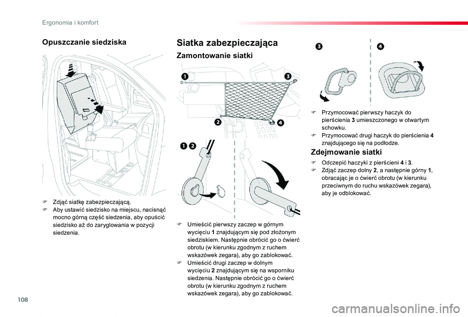 TOYOTA PROACE 2020 Instrukcja obsługi (in Polish) 108
Proace_pl_Chap03_ergonomie-et-confort_ed01-2019
Opuszczanie siedziska
F Zdjąć siatkę zabezpieczającą.F Aby ustawić siedzisko na miejscu, nacisnąć mocno górną część siedzenia, aby opu TOYOTA PROACE 2020 Instrukcja obsługi (in Polish) 108
Proace_pl_Chap03_ergonomie-et-confort_ed01-2019
Opuszczanie siedziska
F Zdjąć siatkę zabezpieczającą.F Aby ustawić siedzisko na miejscu, nacisnąć mocno górną część siedzenia, aby opu