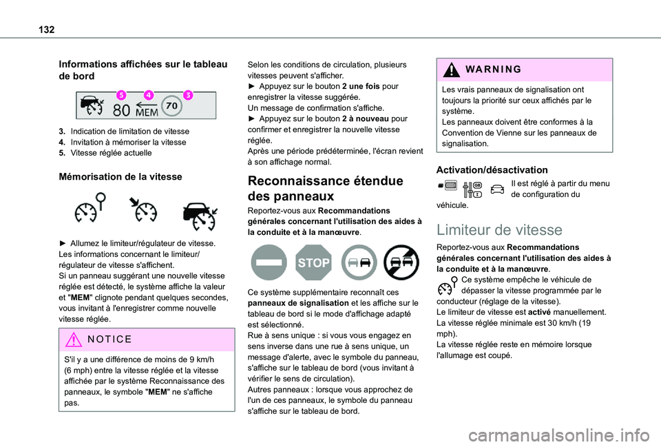 TOYOTA PROACE CITY VERSO 2021 Notices Demploi (in French) 132
Informations affichées sur le tableau
de bord
3.Indication de limitation de vitesse
4.Invitation à mémoriser la vitesse
5.Vitesse réglée actuelle
Mémorisation de la vitesse
► Allume TOYOTA PROACE CITY VERSO 2021 Notices Demploi (in French) 132
Informations affichées sur le tableau
de bord
3.Indication de limitation de vitesse
4.Invitation à mémoriser la vitesse
5.Vitesse réglée actuelle
Mémorisation de la vitesse
► Allume