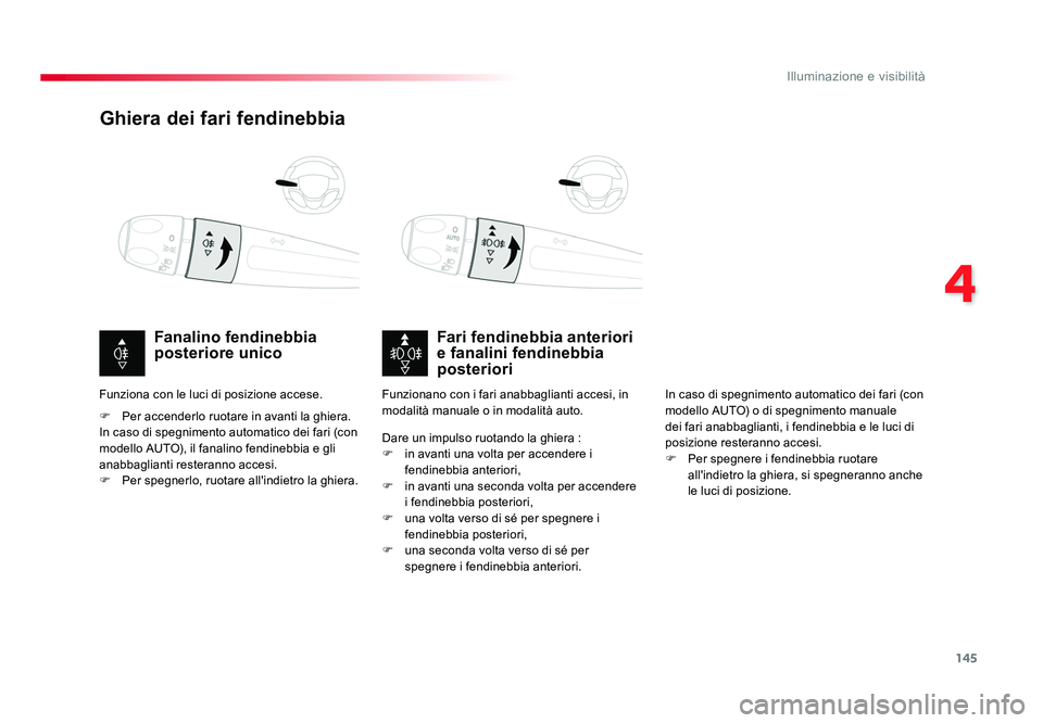 TOYOTA PROACE VERSO 2018 Manuale duso (in Italian) 145
4
Illuminazione e visibilità
Spacetourer-VP_it_Chap04_eclairage-et-visibilite_ed01-2016
Ghiera dei fari fendinebbia
Fari fendinebbia anteriori
e fanalini fendinebbia
posteriori
Fanalino fendine TOYOTA PROACE VERSO 2018 Manuale duso (in Italian) 145
4
Illuminazione e visibilità
Spacetourer-VP_it_Chap04_eclairage-et-visibilite_ed01-2016
Ghiera dei fari fendinebbia
Fari fendinebbia anteriori
e fanalini fendinebbia
posteriori
Fanalino fendine