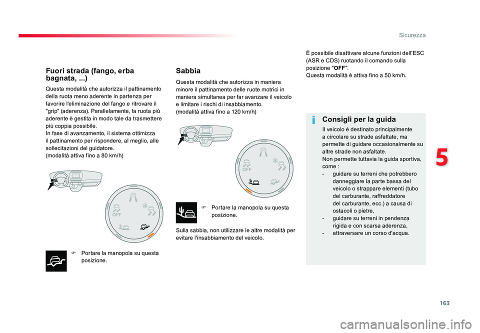 TOYOTA PROACE VERSO 2018 Manuale duso (in Italian) 163
5
Sicurezza
Spacetourer-VP_it_Chap05_securite_ed01-2016
Questa modalità che autorizza il pattinamento
della ruota meno aderente in partenza per
favorire l'eliminazione del fango e ritrovare TOYOTA PROACE VERSO 2018 Manuale duso (in Italian) 163
5
Sicurezza
Spacetourer-VP_it_Chap05_securite_ed01-2016
Questa modalità che autorizza il pattinamento
della ruota meno aderente in partenza per
favorire l'eliminazione del fango e ritrovare