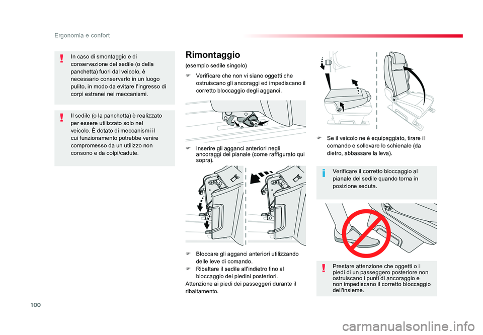 TOYOTA PROACE VERSO 2018 Manuale duso (in Italian) 100
Ergonomia e confort
Spacetourer-VP_it_Chap03_ergonomie-et-confort_ed01-2016
Verificare il corretto bloccaggio al
pianale del sedile quando torna in
posizione seduta.
Prestare attenzione che ogge TOYOTA PROACE VERSO 2018 Manuale duso (in Italian) 100
Ergonomia e confort
Spacetourer-VP_it_Chap03_ergonomie-et-confort_ed01-2016
Verificare il corretto bloccaggio al
pianale del sedile quando torna in
posizione seduta.
Prestare attenzione che ogge