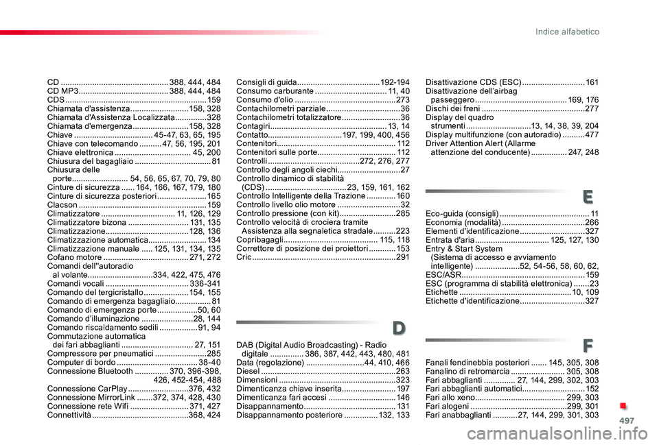 TOYOTA PROACE VERSO 2019 Manuale duso (in Italian) 497
Proace_Verso_IT_Chap11_index-alpha_ed01-2019
CD ................................................388, 444, 484CD MP3 ........................................388, 444, 484CDS ....................... TOYOTA PROACE VERSO 2019 Manuale duso (in Italian) 497
Proace_Verso_IT_Chap11_index-alpha_ed01-2019
CD ................................................388, 444, 484CD MP3 ........................................388, 444, 484CDS .......................