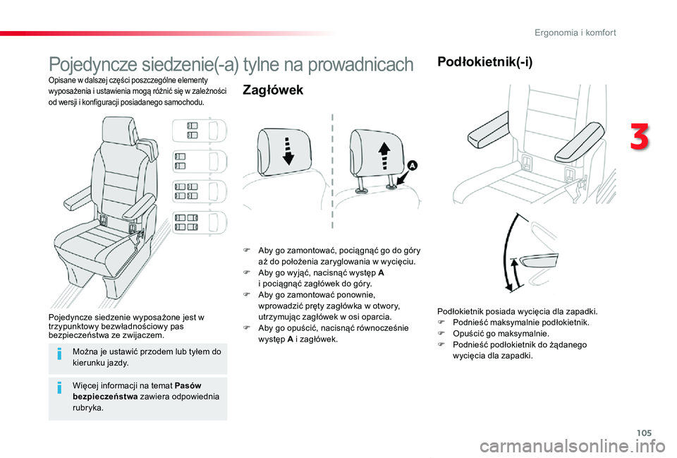 TOYOTA PROACE VERSO 2019 Instrukcja obsługi (in Polish) 105
Proace-Verso_pl_Chap03_ergonomie-et-confort_ed01-2019
Pojedyncze siedzenie(-a) tylne na prowadnicach
Opisane w dalszej części poszczególne elementy wyposażenia i ustawienia mogą różnić si TOYOTA PROACE VERSO 2019 Instrukcja obsługi (in Polish) 105
Proace-Verso_pl_Chap03_ergonomie-et-confort_ed01-2019
Pojedyncze siedzenie(-a) tylne na prowadnicach
Opisane w dalszej części poszczególne elementy wyposażenia i ustawienia mogą różnić si
