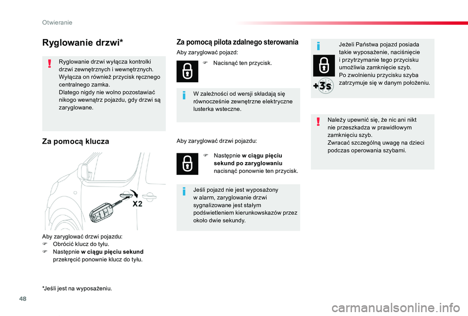 TOYOTA PROACE VERSO 2019 Instrukcja obsługi (in Polish) 48
Proace-Verso_pl_Chap02_ouvertures_ed01-2019
Ryglowanie drzwi*
Ryglowanie drzwi wyłącza kontrolki drzwi zewnętrznych i wewnętrznych.Wyłącza on również przycisk ręcznego centralnego zamka.Dl TOYOTA PROACE VERSO 2019 Instrukcja obsługi (in Polish) 48
Proace-Verso_pl_Chap02_ouvertures_ed01-2019
Ryglowanie drzwi*
Ryglowanie drzwi wyłącza kontrolki drzwi zewnętrznych i wewnętrznych.Wyłącza on również przycisk ręcznego centralnego zamka.Dl
