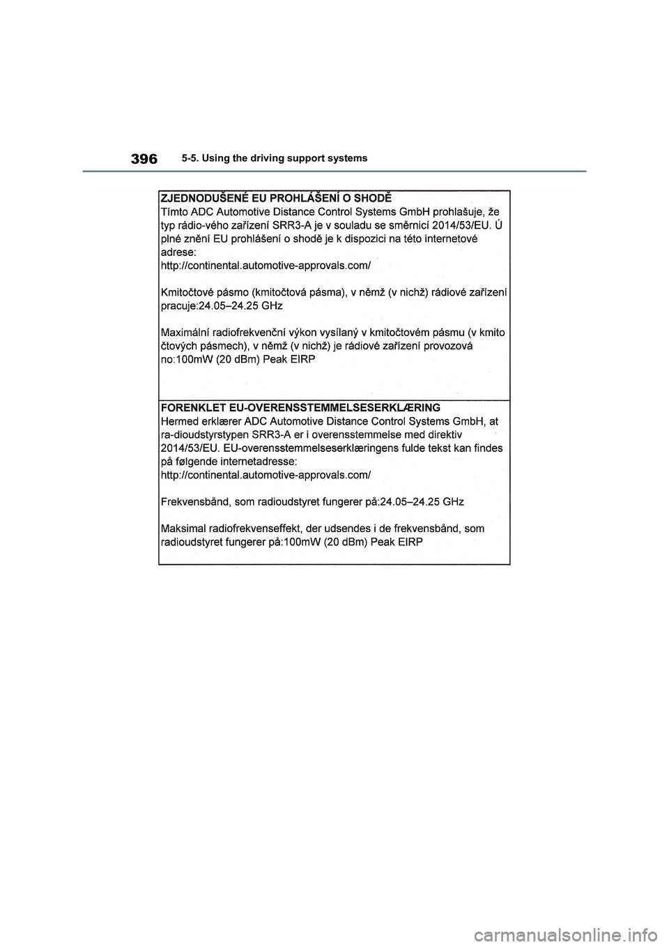 TOYOTA RAV4 PHEV 2021  Owners Manual 3965-5. Using the driving support systems 