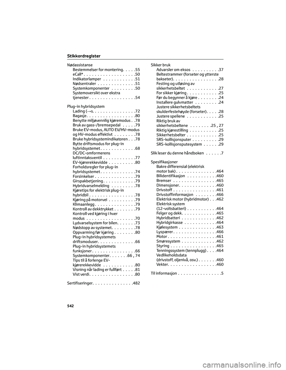 TOYOTA RAV4 PHEV 2021  Instruksjoner for bruk (in Norwegian) Nødassistanse
Bestemmelser for montering.....55
eCall*...................50
Indikatorlamper............51
Nødsentraler..............51
Systemkomponenter.........50
Systemoversikt over ekstra
tjenest