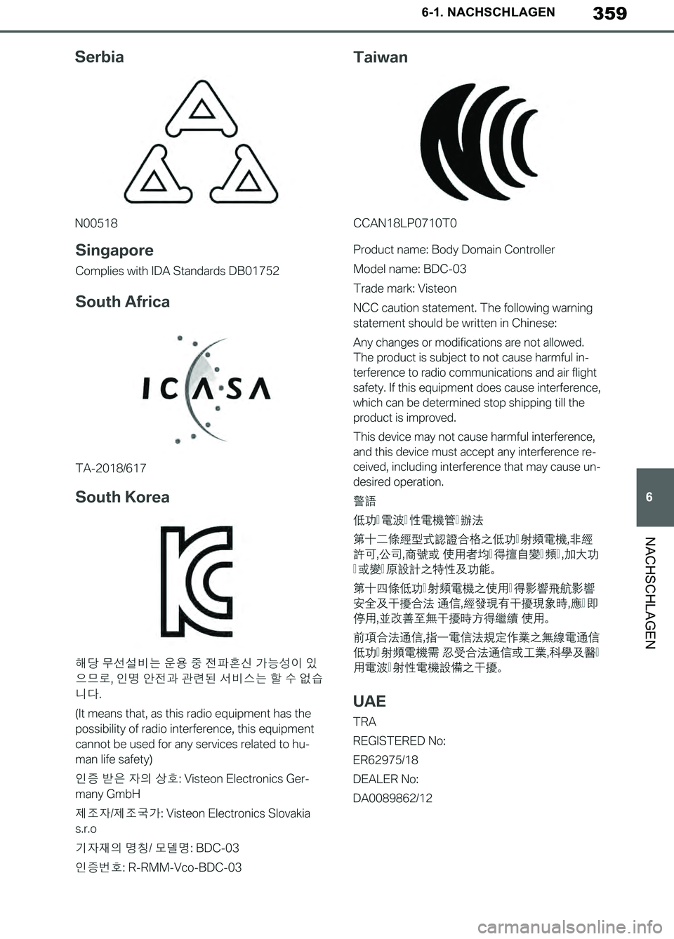 TOYOTA SUPRA 2019  Betriebsanleitungen (in German) 359
6
Supra Owner’s Manual_EM
6-1. NACHSCHLAGEN
NACHSCHLAGEN
Supra_OM_German_OM99T07M.book  359 ページ  ２０１９年２月２０日　水曜日　午前１１時１６分 