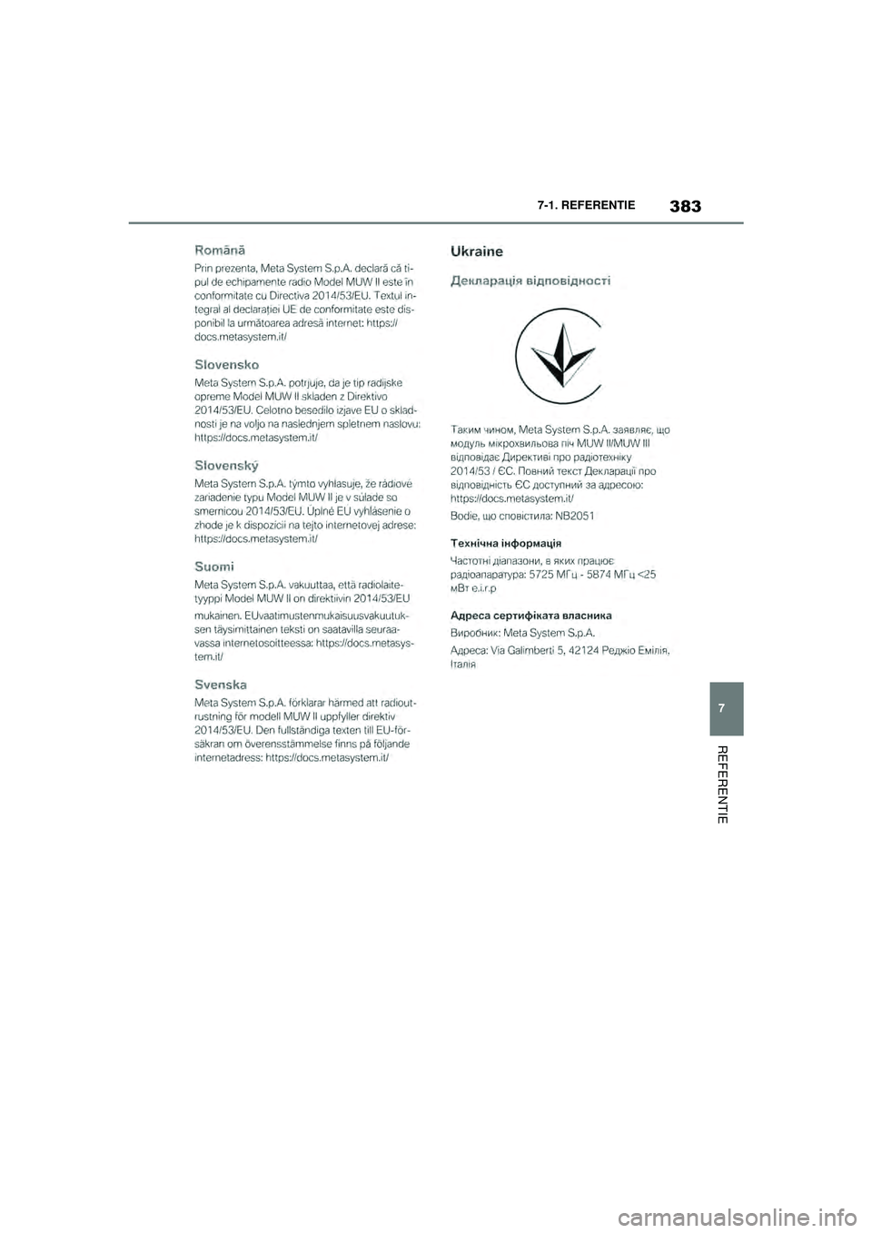 TOYOTA SUPRA 2020  Instructieboekje (in Dutch) 383
7
Handleiding Supra 7-1. REFERENTIE
REFERENTIE
Supra_OM_General_OM99V80E_1_1911.book  Page 
383  Thursday, October 31, 2019  2:57 PM 