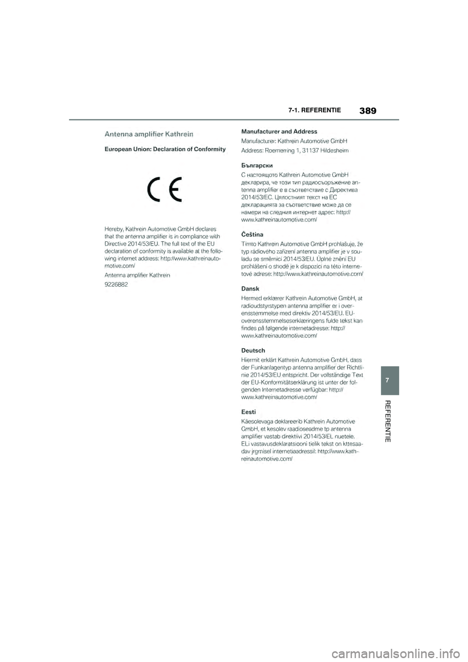 TOYOTA SUPRA 2020  Instructieboekje (in Dutch) 389
7
Handleiding Supra 7-1. REFERENTIE
REFERENTIE
Supra_OM_General_OM99V80E_1_1911.book  Page 
389  Thursday, October 31, 2019  2:57 PM 