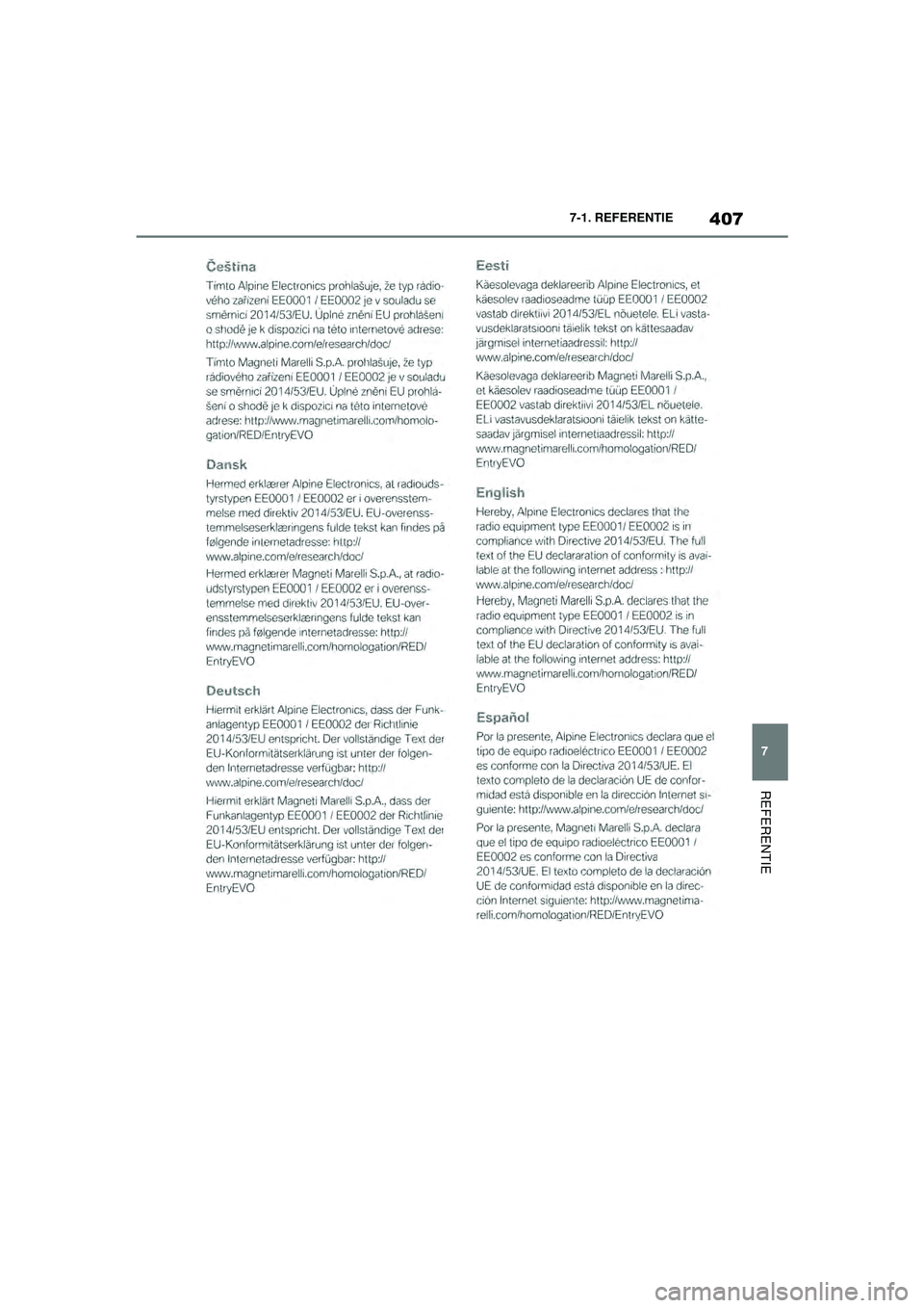 TOYOTA SUPRA 2020  Instructieboekje (in Dutch) 407
7
Handleiding Supra 7-1. REFERENTIE
REFERENTIE
Supra_OM_General_OM99V80E_1_1911.book  Page 
407  Thursday, October 31, 2019  2:57 PM 