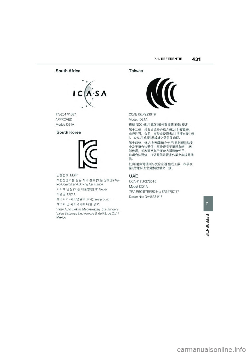 TOYOTA SUPRA 2020  Instructieboekje (in Dutch) 431
7
Handleiding Supra 7-1. REFERENTIE
REFERENTIE
Supra_OM_General_OM99V80E_1_1911.book  Page 
431  Thursday, October 31, 2019  2:57 PM 