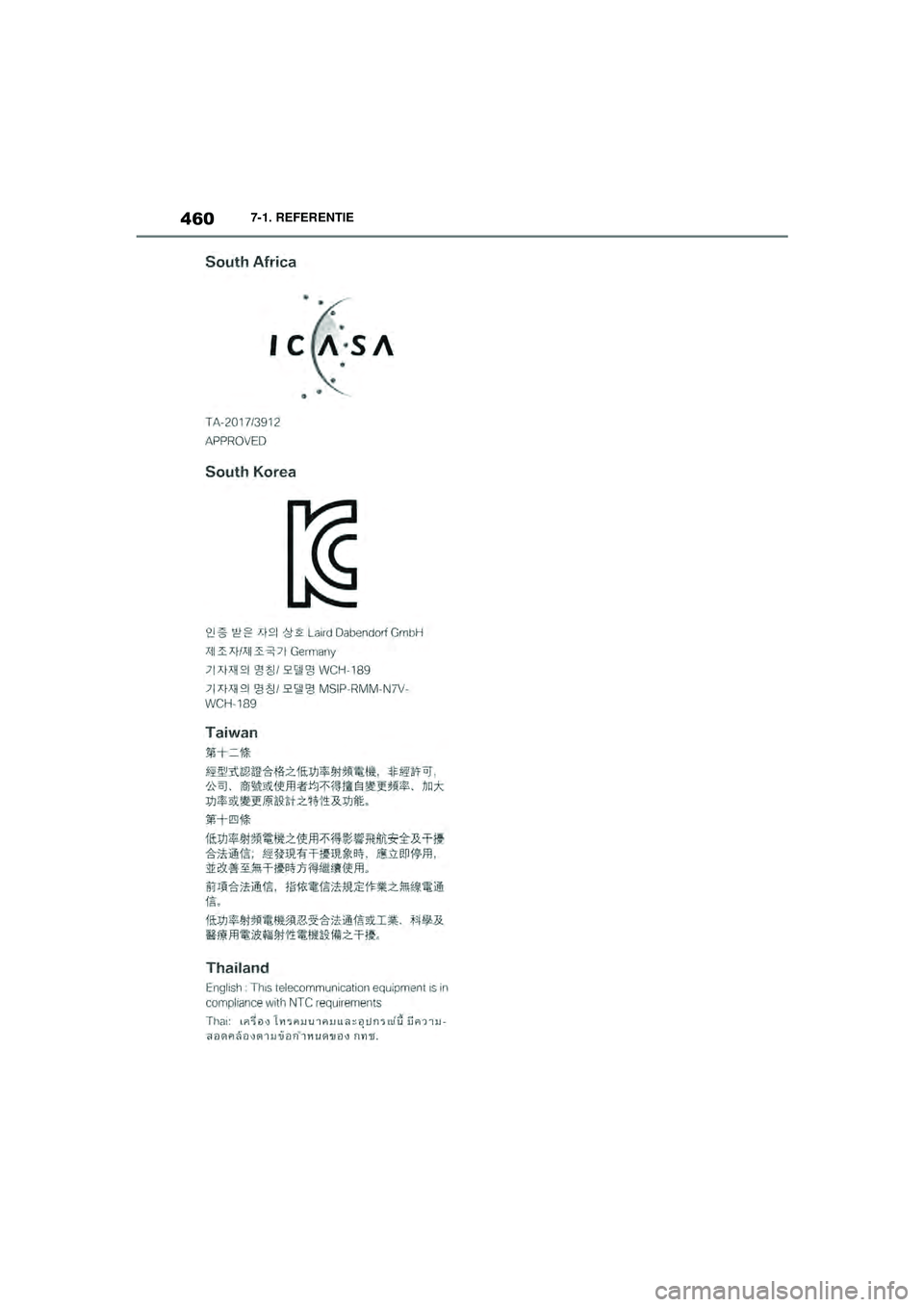 TOYOTA SUPRA 2020  Instructieboekje (in Dutch) 460
Handleiding Supra7-1. REFERENTIE
Supra_OM_General_OM99V80E_1_1911.book  Page 
460  Thursday, October 31, 2019  2:57 PM 