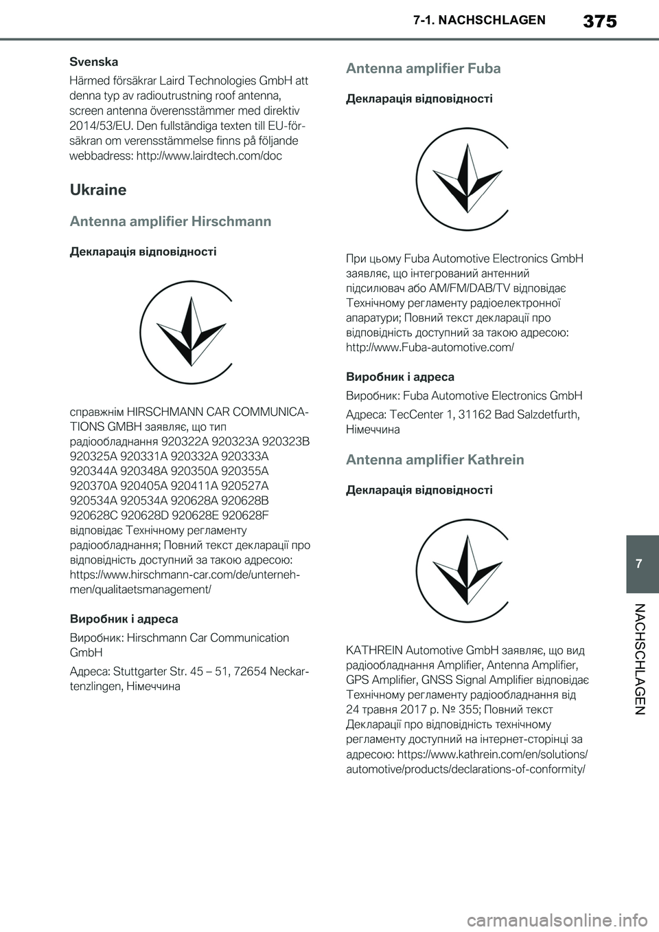 TOYOTA SUPRA 2020  Betriebsanleitungen (in German) 375
7
Supra Owners Manual_EM
7-1. NACHSCHLAGEN
NACHSCHLAGEN
Supra_OM_German_OM99V76M.book  375 ページ  ２０１９年８月２８日　水曜日　午後４時１４分 