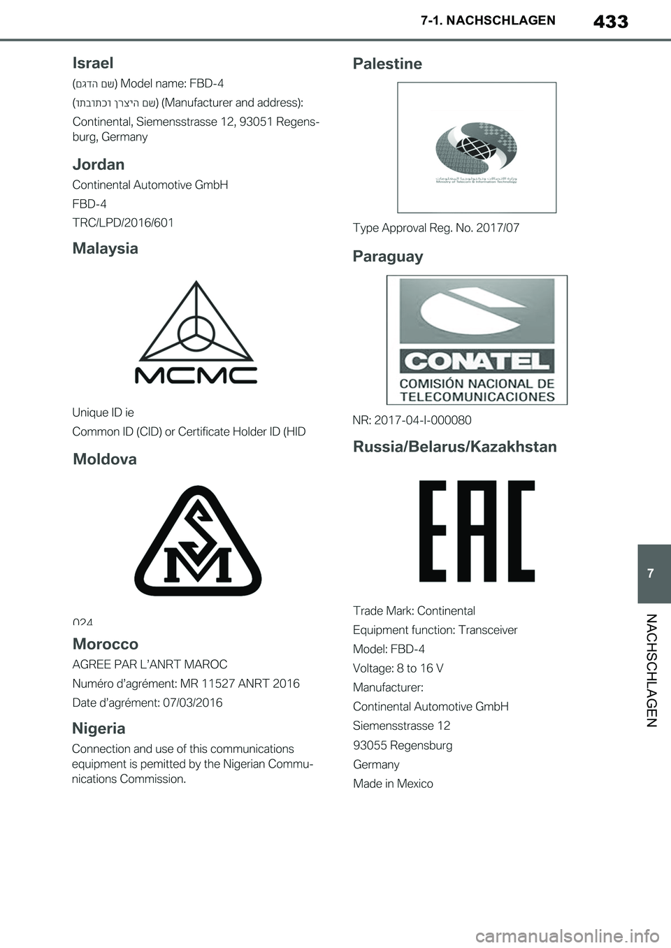 TOYOTA SUPRA 2020  Betriebsanleitungen (in German) 433
7
Supra Owners Manual_EM
7-1. NACHSCHLAGEN
NACHSCHLAGEN
Supra_OM_German_OM99V76M.book  433 ページ  ２０１９年８月２８日　水曜日　午後４時１４分 