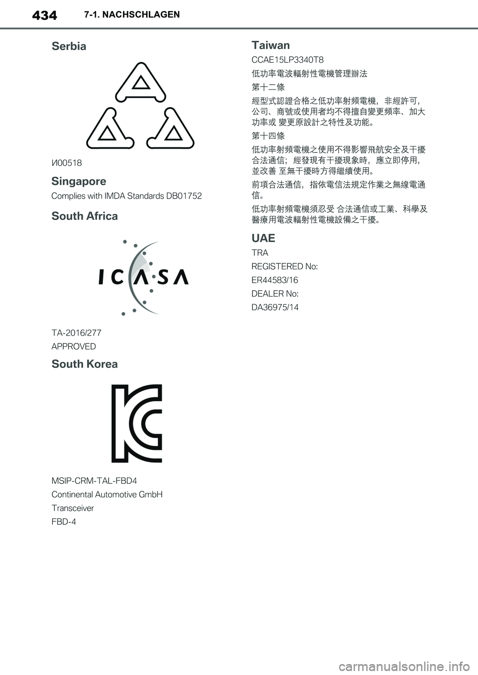 TOYOTA SUPRA 2020  Betriebsanleitungen (in German) 434
Supra Owners Manual_EM
7-1. NACHSCHLAGEN
Supra_OM_German_OM99V76M.book  434 ページ  ２０１９年８月２８日　水曜日　午後４時１４分 