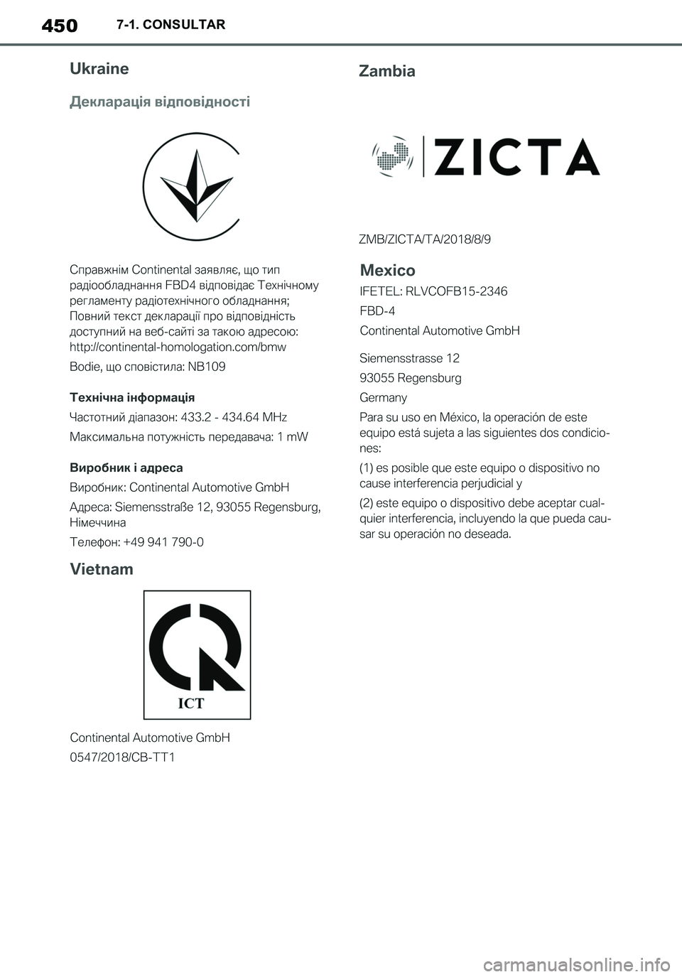 TOYOTA SUPRA 2020  Manuale de Empleo (in Spanish) 450
Supra Owners Manual_ES
7-1. CONSULTAR
Supra_OM_Spanish_OM99V77S.book  450 ページ  ２０１９年８月１６日　金曜日　午後３時３３分 