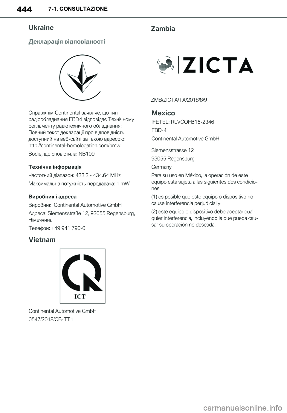 TOYOTA SUPRA 2020  Manuale duso (in Italian) 444
Supra Owners Manual_EL
7-1. CONSULTAZIONE
Supra_OM_Italian_OM99V78L.book  444 ページ  ２０１９年８月２１日　水曜日　午前１０時４５分 