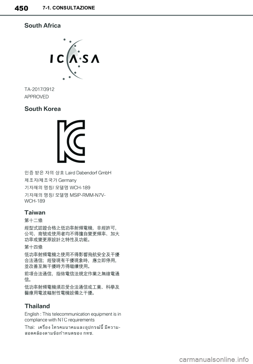 TOYOTA SUPRA 2020  Manuale duso (in Italian) 450
Supra Owners Manual_EL
7-1. CONSULTAZIONE
Supra_OM_Italian_OM99V78L.book  450 ページ  ２０１９年８月２１日　水曜日　午前１０時４５分 