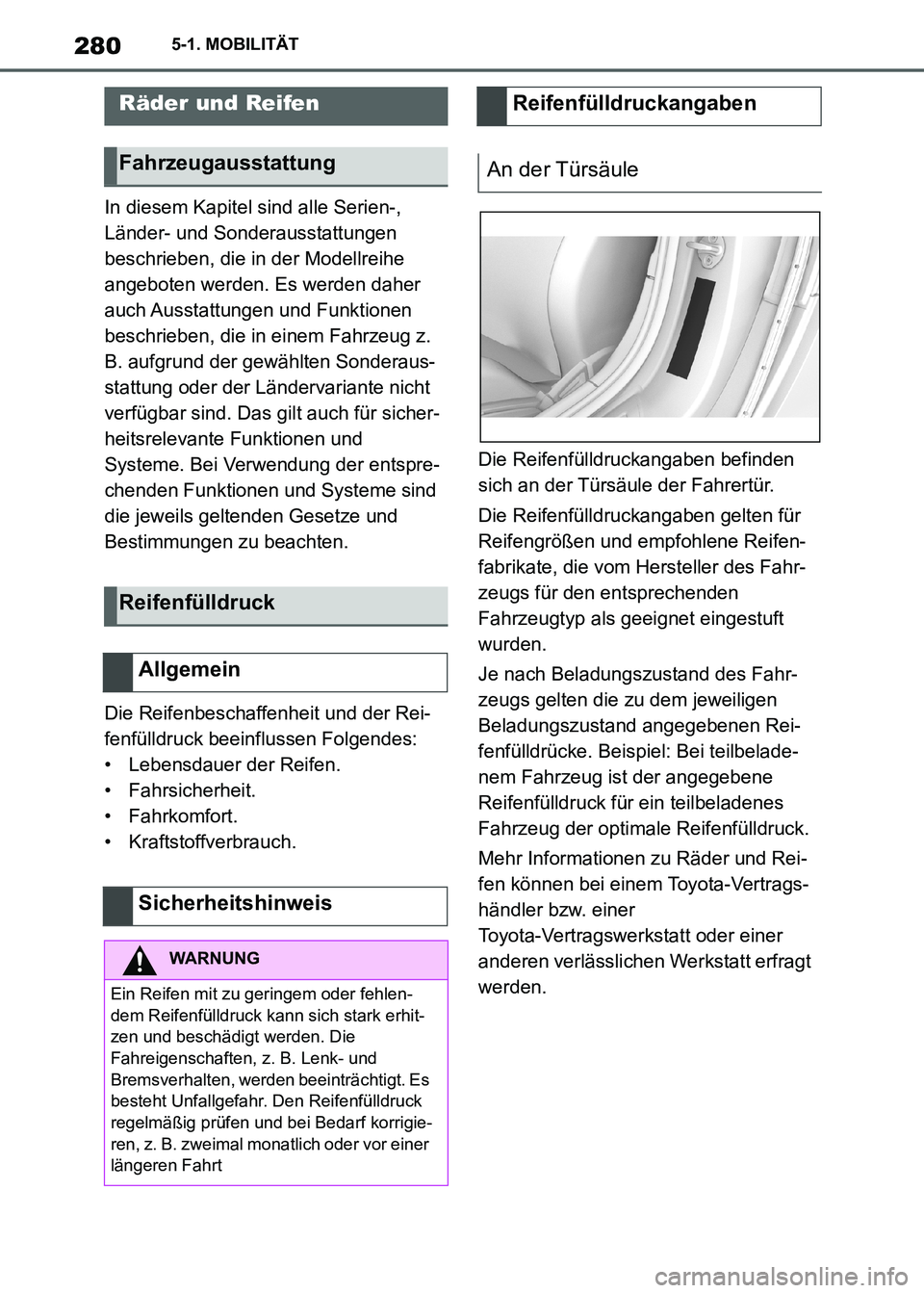 TOYOTA SUPRA 2021  Betriebsanleitungen (in German) 2805-1. MOBILITÄT
Supra Owners Manual_M (from Nov. 20 Prod.)In diesem Kapitel sind alle Serien-, 
Länder- und Sonderausstattungen 
beschrieben, die in der Modellreihe 
angeboten werden. Es werden 