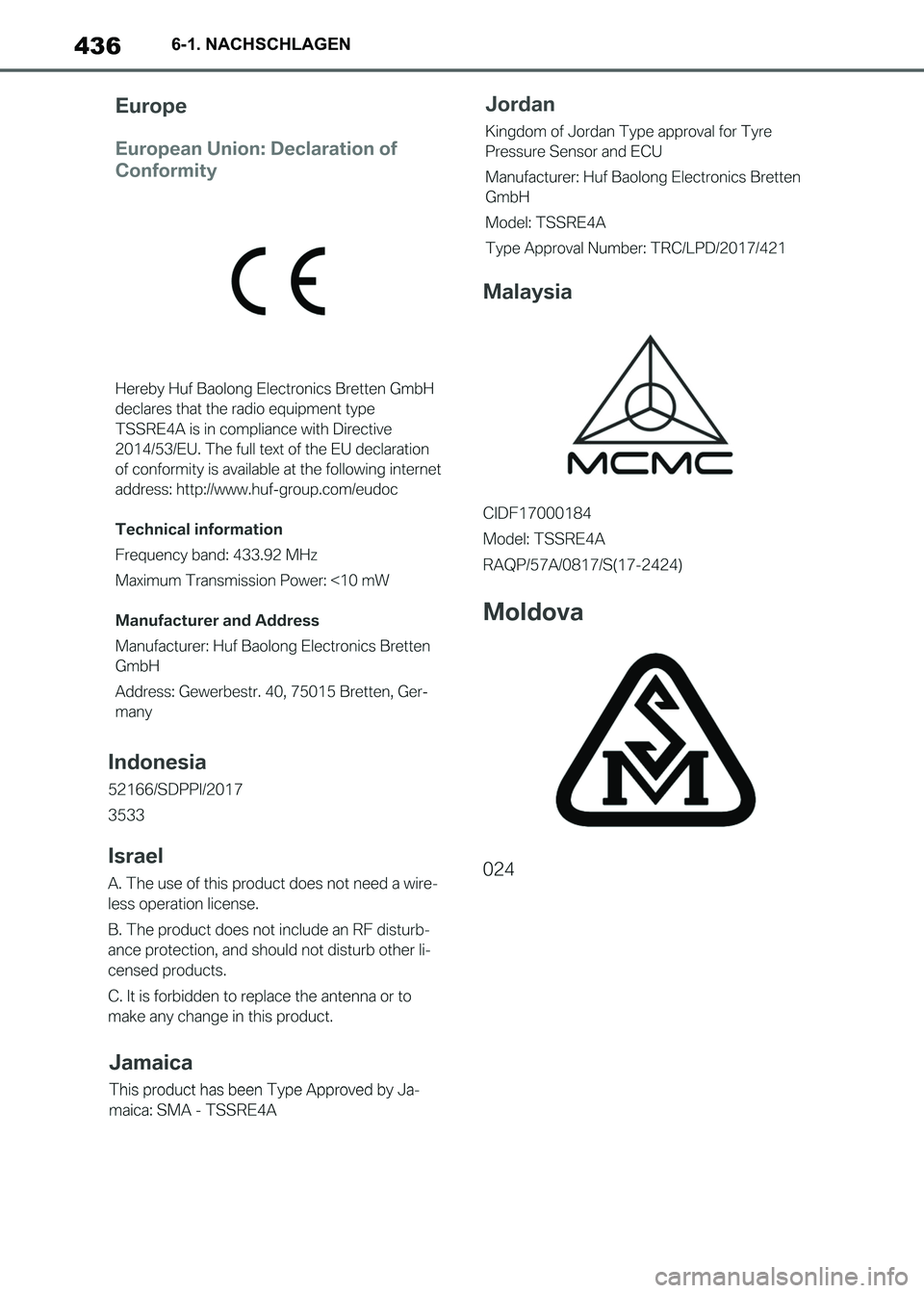 TOYOTA SUPRA 2021  Betriebsanleitungen (in German) 4366-1. NACHSCHLAGEN
Supra Owners Manual_M (from Nov. 20 Prod.)
Supra_OM_German_OM99X79M_1_2011.book  436 ページ  ２０２０年８月２７日　木曜日　午後１時２２分 