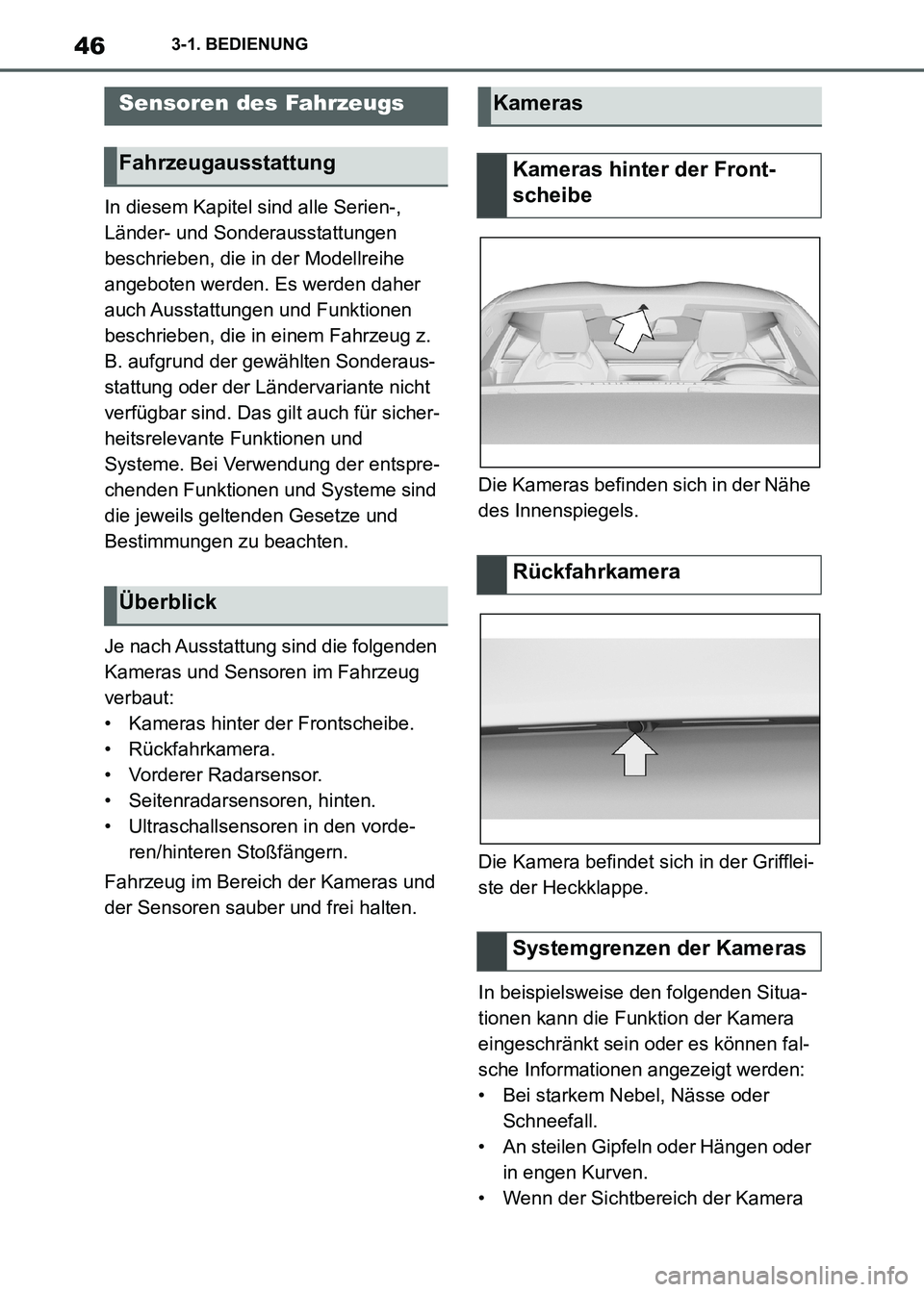 TOYOTA SUPRA 2021  Betriebsanleitungen (in German) 463-1. BEDIENUNG
Supra Owners Manual_M (from Nov. 20 Prod.)In diesem Kapitel sind alle Serien-, 
Länder- und Sonderausstattungen 
beschrieben, die in der Modellreihe 
angeboten werden. Es werden da