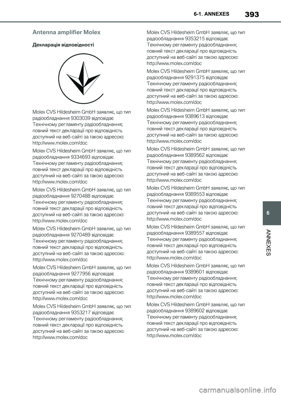 TOYOTA SUPRA 2021  Notices Demploi (in French) 393
6 6-1. ANNEXES
ANNEXES
Supra Owners Manual_K (from Nov. 20 Prod.)
Supra_OM_French_OM99X78K.book  393 ページ  ２０２０年８月２６日　水曜日　午前１１時５９分 