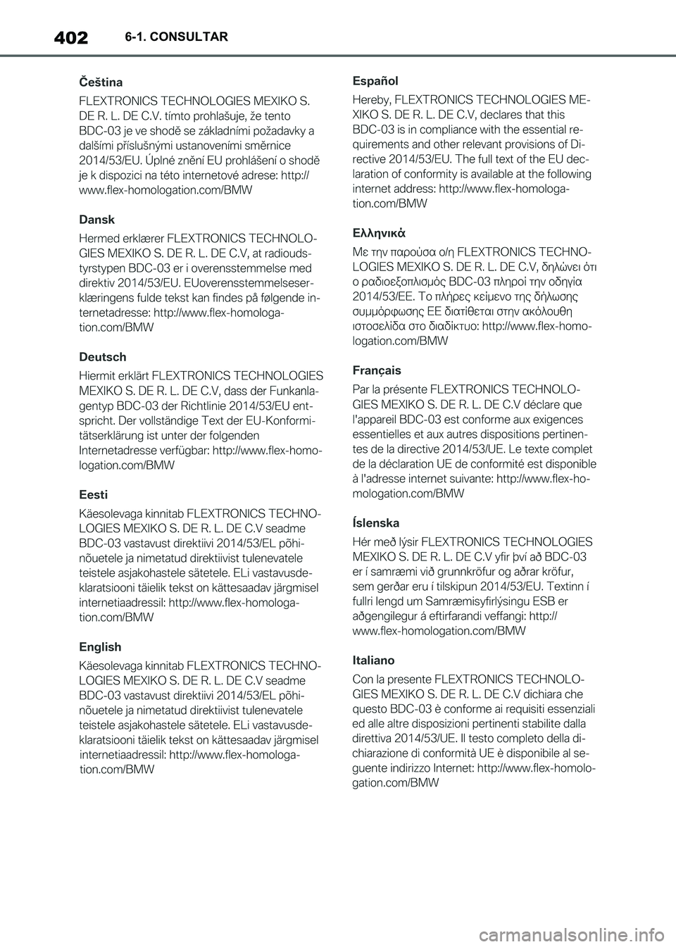 TOYOTA SUPRA 2021  Manuale de Empleo (in Spanish) 4026-1. CONSULTAR
Supra Owners Manual_S (from Nov. 20 Prod.)
Supra_OM_Spanish_OM99X80S.book  402 ページ  ２０２０年８月２６日　水曜日　午後１時３１分 
