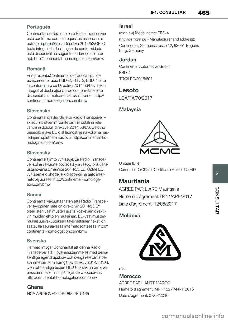 TOYOTA SUPRA 2021  Manuale de Empleo (in Spanish) 465
6 6-1. CONSULTAR
CONSULTAR
Supra Owners Manual_S (from Nov. 20 Prod.)
Supra_OM_Spanish_OM99X80S.book  465 ページ  ２０２０年８月２６日　水曜日　午後１時３１分 