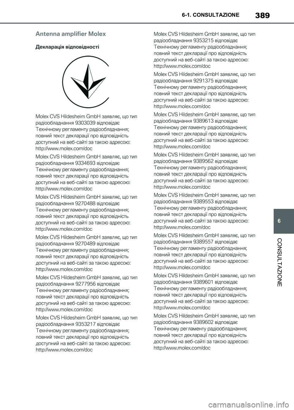TOYOTA SUPRA 2021  Manuale duso (in Italian) 389
6 6-1. CONSULTAZIONE
CONSULTAZIONE
Supra Owners Manual_L (from Nov. 20 Prod.)
Supra_OM_Italian_OM99X81L_1_2011.book  389 ページ  ２０２０年８月２８日　金曜日　午後２時４