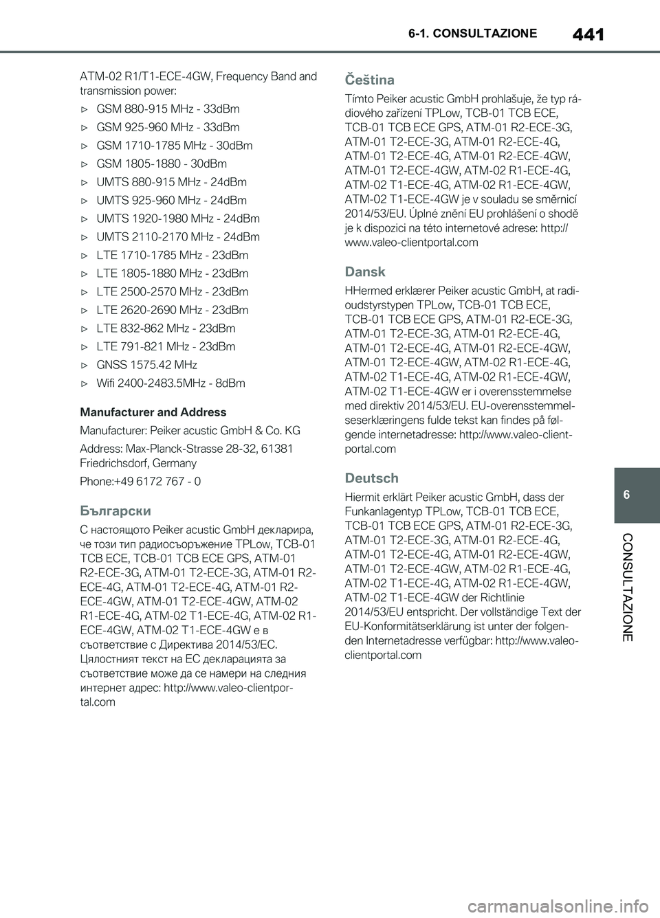 TOYOTA SUPRA 2021  Manuale duso (in Italian) 441
6 6-1. CONSULTAZIONE
CONSULTAZIONE
Supra Owners Manual_L (from Nov. 20 Prod.)
Supra_OM_Italian_OM99X81L_1_2011.book  441 ページ  ２０２０年８月２８日　金曜日　午後２時４