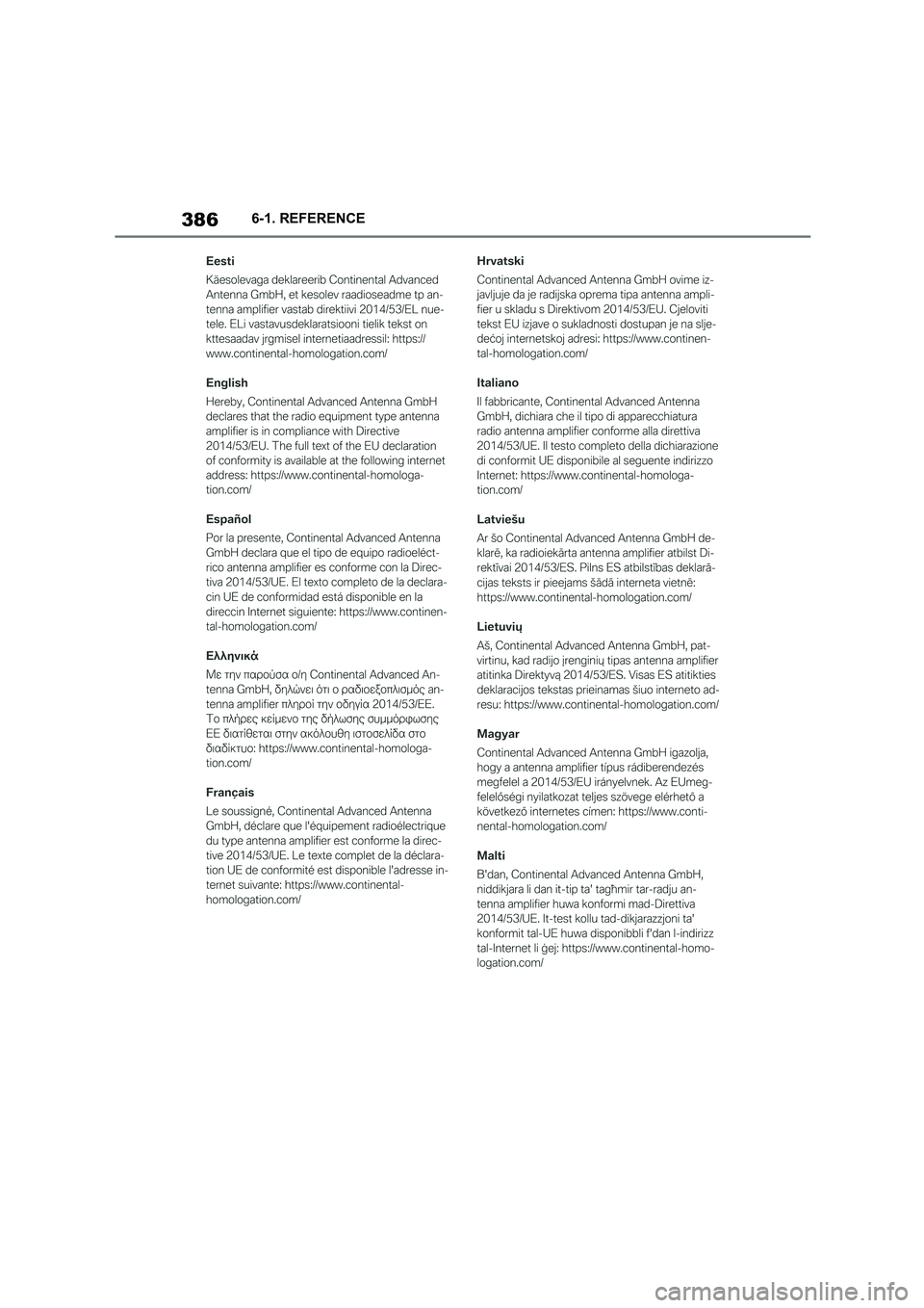 TOYOTA SUPRA 2022  Owners Manual 3866-1. REFERENCE 