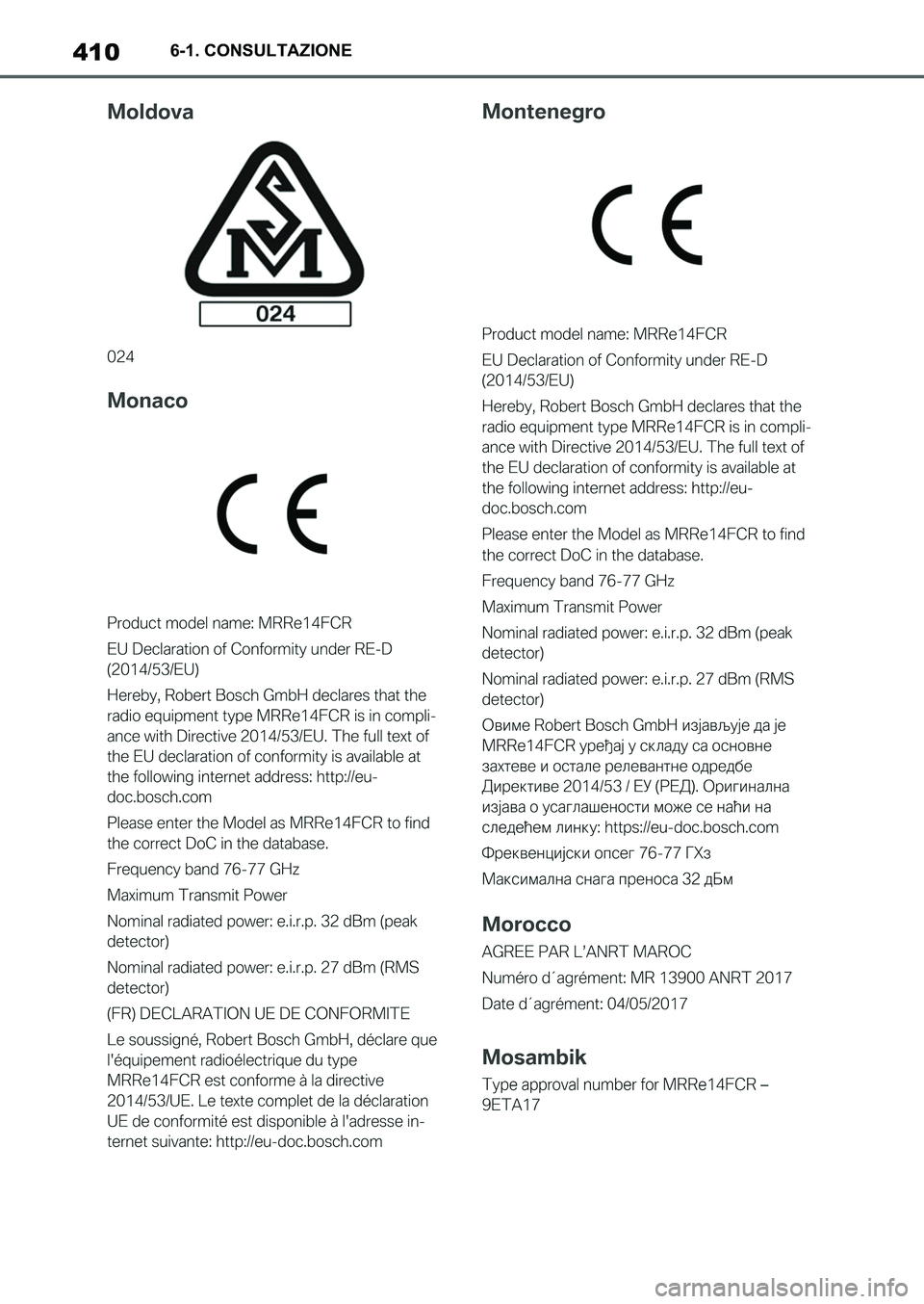 TOYOTA SUPRA 2022  Manuale duso (in Italian) 4106-1. CONSULTAZIONE
Supra_OM_Italian_OM9A063L_1_2111.book  410 ページ  ２０２１年８月２７日　金曜日　午後６時５５分 