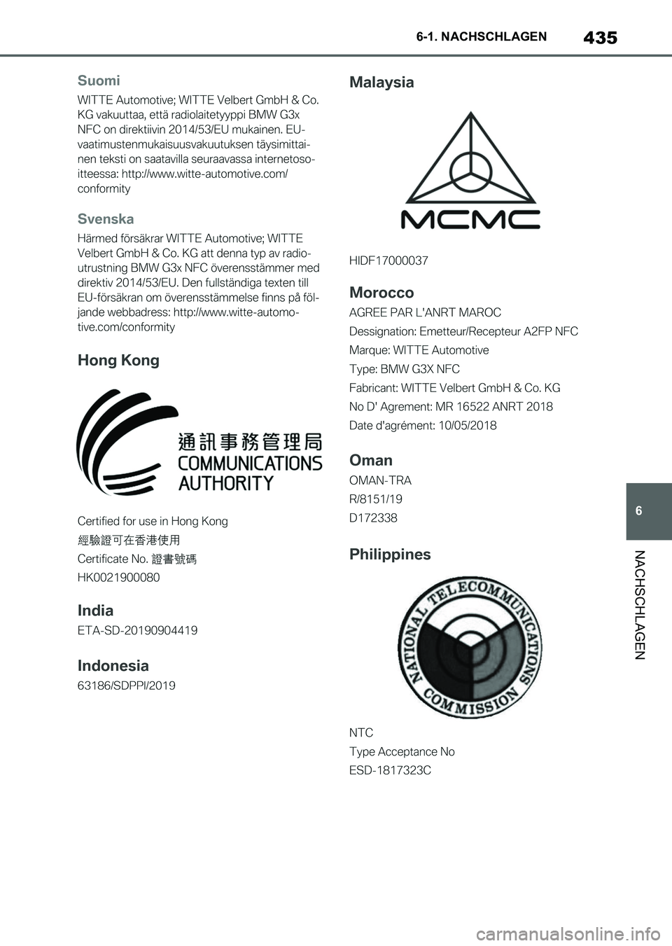 TOYOTA SUPRA 2022  Betriebsanleitungen (in German) 435
6 6-1. NACHSCHLAGEN
NACHSCHLAGEN
Supra_OM_German_OM9A061M_1_2111.book  435 ページ  ２０２１年８月２７日　金曜日　午後８時５７分 