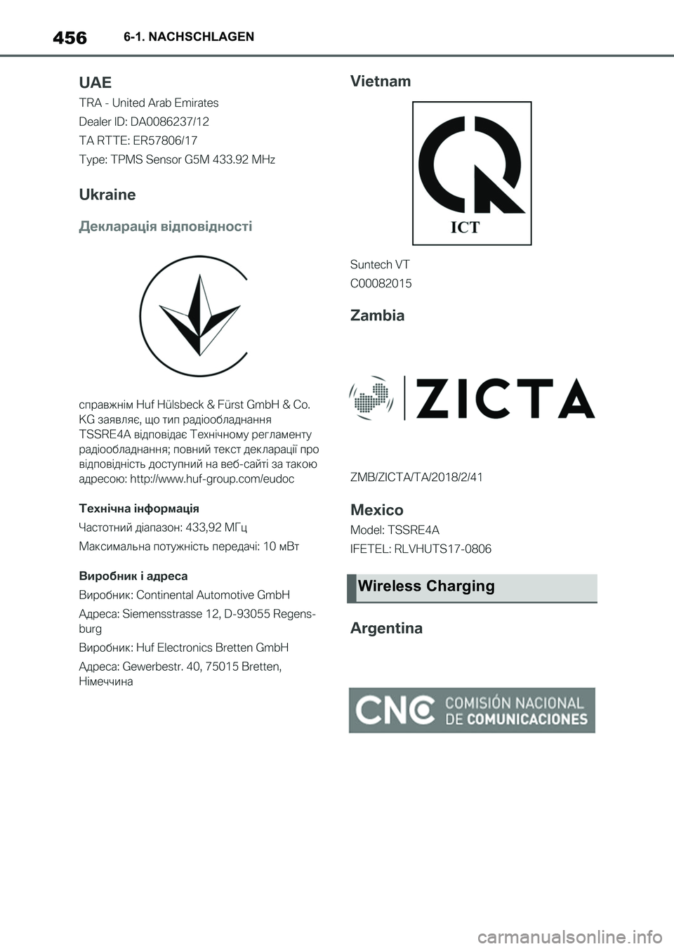 TOYOTA SUPRA 2022  Betriebsanleitungen (in German) 4566-1. NACHSCHLAGEN
Wireless Charging
Supra_OM_German_OM9A061M_1_2111.book  456 ページ  ２０２１年８月２７日　金曜日　午後８時５７分 