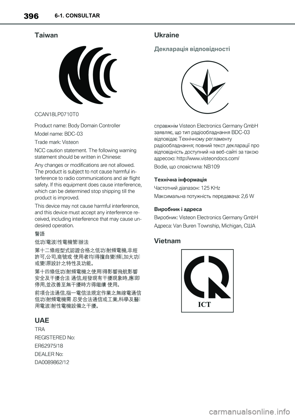 TOYOTA SUPRA 2022  Manuale de Empleo (in Spanish) 3966-1. CONSULTAR
Supra_OM_Spanish_OM9A062S_1_2111.book  396 ページ  ２０２１年８月２６日　木曜日　午前１１時２分 