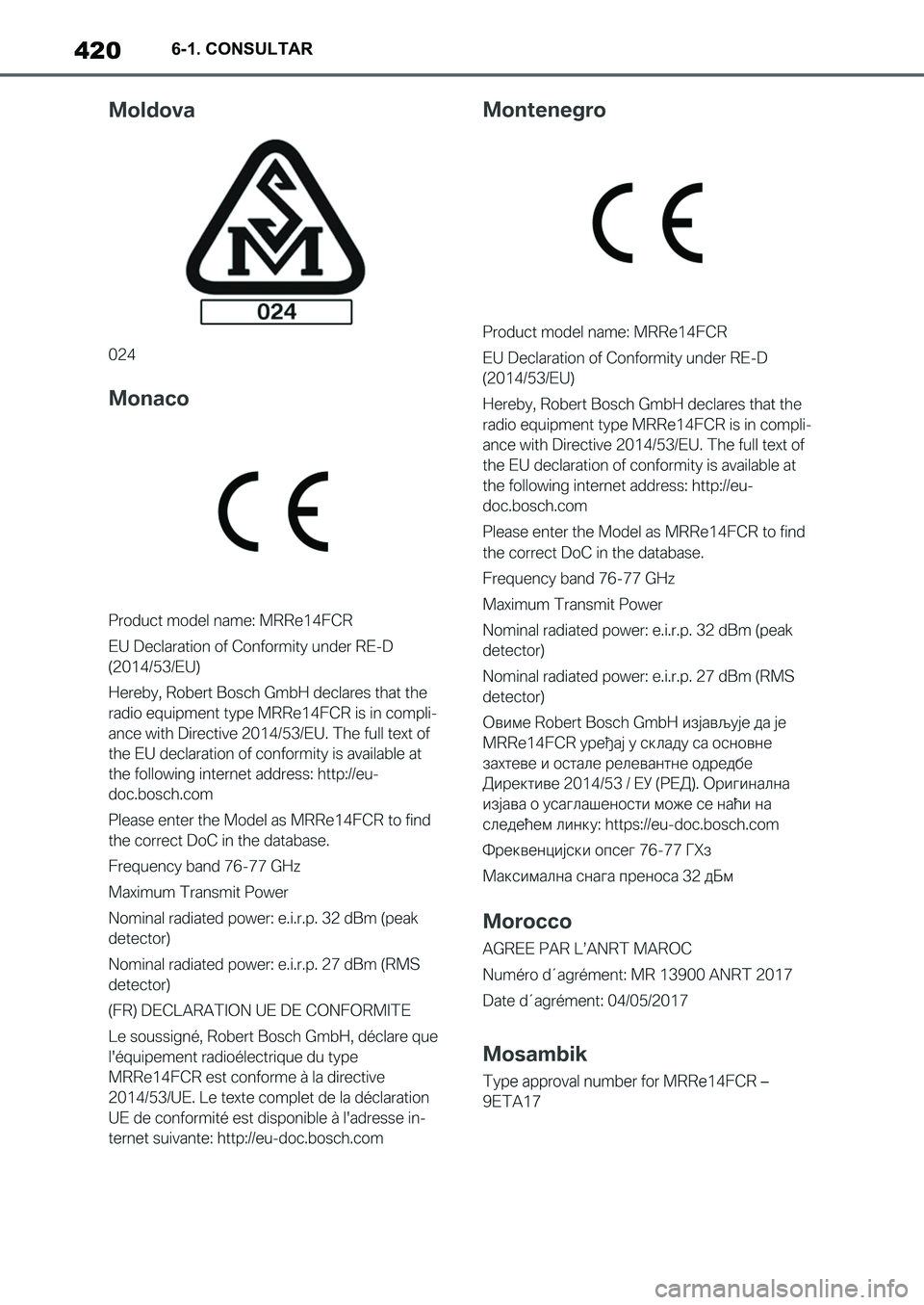 TOYOTA SUPRA 2022  Manuale de Empleo (in Spanish) 4206-1. CONSULTAR
Supra_OM_Spanish_OM9A062S_1_2111.book  420 ページ  ２０２１年８月２６日　木曜日　午前１１時２分 