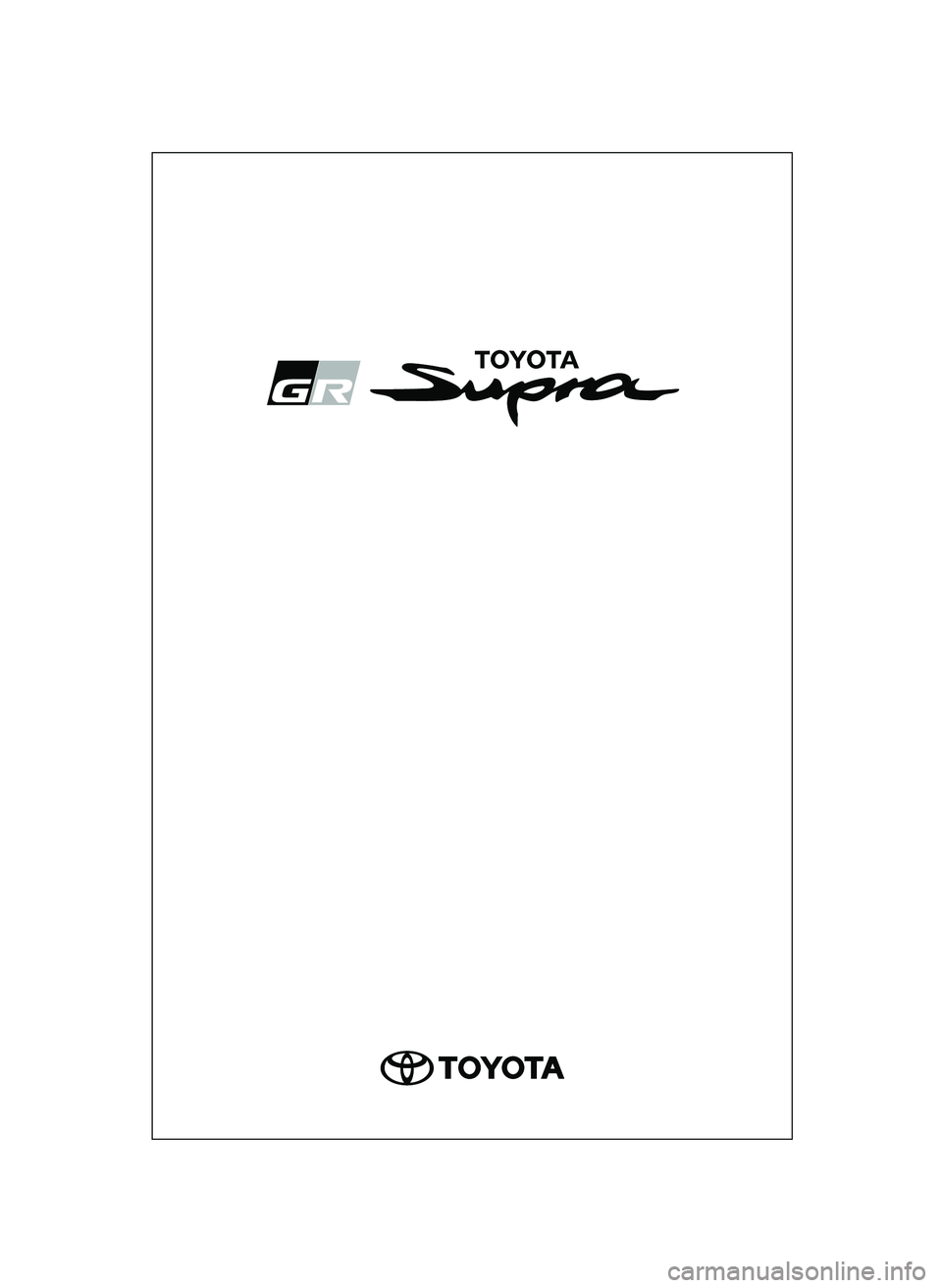 TOYOTA SUPRA 2022  Instrukcja obsługi (in Polish) 50 Supra OM9A059E  7/11/21  20:47  Page 1 