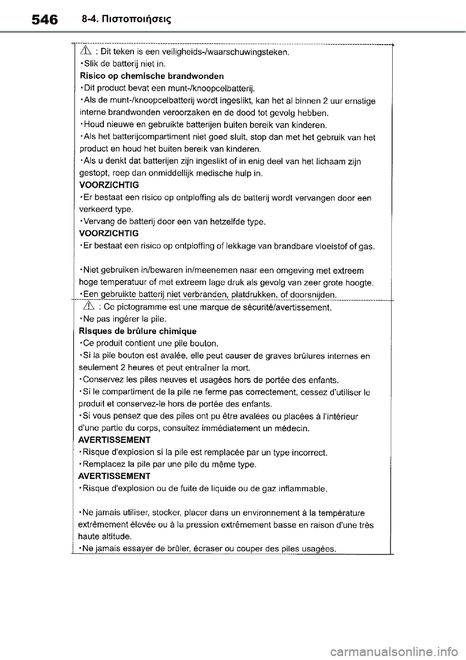 TOYOTA YARIS 2021  ΟΔΗΓΌΣ ΧΡΉΣΗΣ (in Greek) 5468-4. Πιστοποιήσεις 