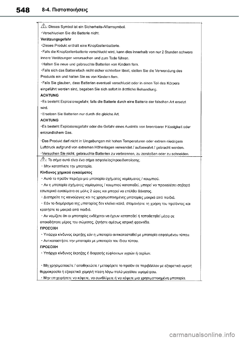 TOYOTA YARIS 2021  ΟΔΗΓΌΣ ΧΡΉΣΗΣ (in Greek) 5488-4. Πιστοποιήσεις 