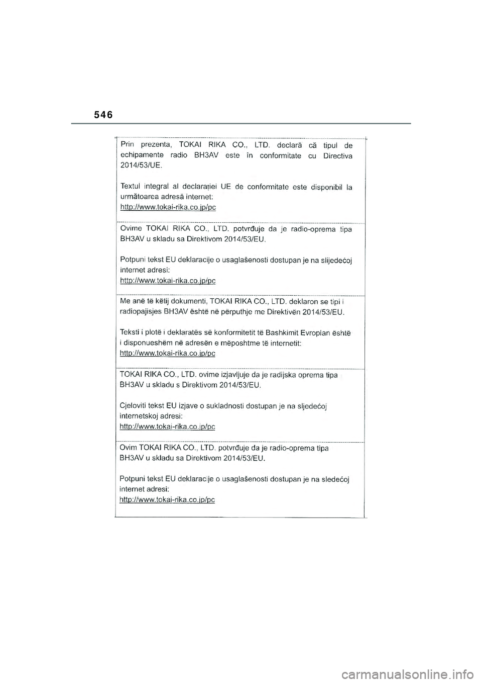 TOYOTA YARIS CROSS 2021  Kasutusjuhend (in Estonian) 546
YARIS CROSS Owners Manual_Europe_M52K60_EE
YARIS_CROSS_HV_OM_Europe_OM52K60EE.book  Page 546  Wednesday, July 7, 2021  8:20 AM 
