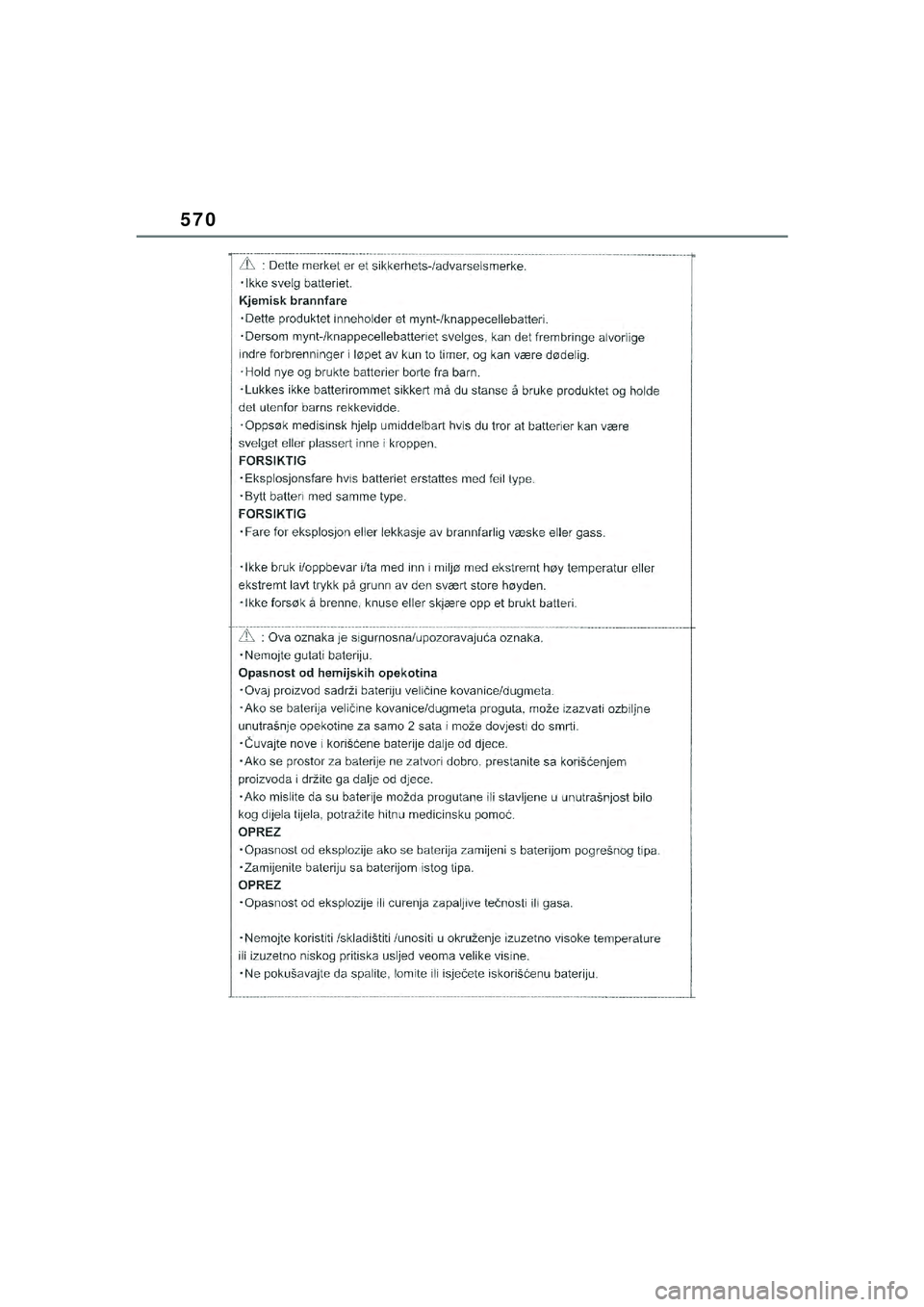 TOYOTA YARIS CROSS 2021  Kasutusjuhend (in Estonian) 570
YARIS CROSS Owners Manual_Europe_M52K60_EE
YARIS_CROSS_HV_OM_Europe_OM52K60EE.book  Page 570  Wednesday, July 7, 2021  8:20 AM 