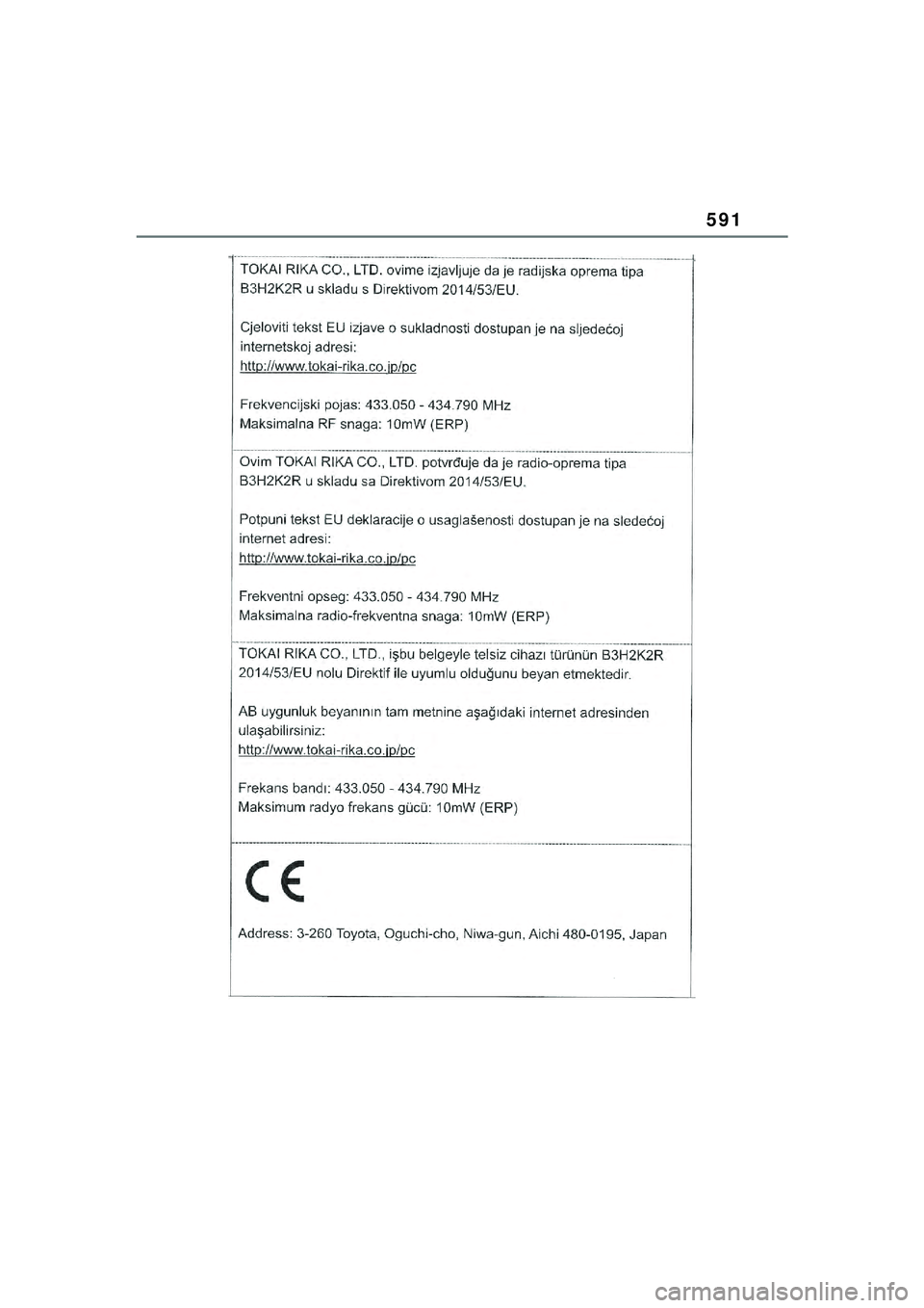 TOYOTA YARIS CROSS 2021  Kasutusjuhend (in Estonian) 591
YARIS CROSS Owners Manual_Europe_M52K60_EE
YARIS_CROSS_HV_OM_Europe_OM52K60EE.book  Page 591  Wednesday, July 7, 2021  8:20 AM 